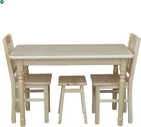 Étkezőasztal faragott lábbal 110x70 két színnel
