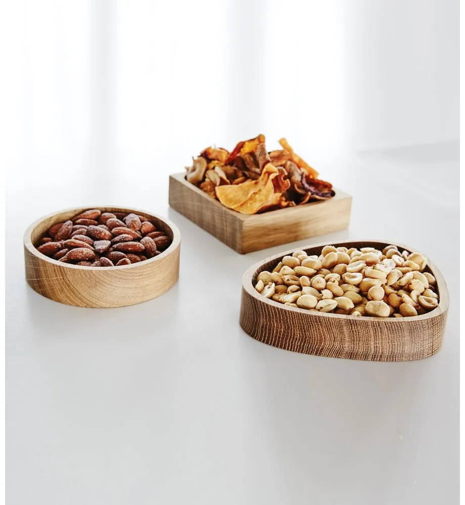 Natúr színű dekoratív fa tárolódoboz ø 11x3 cm Circle S – LIND DNA