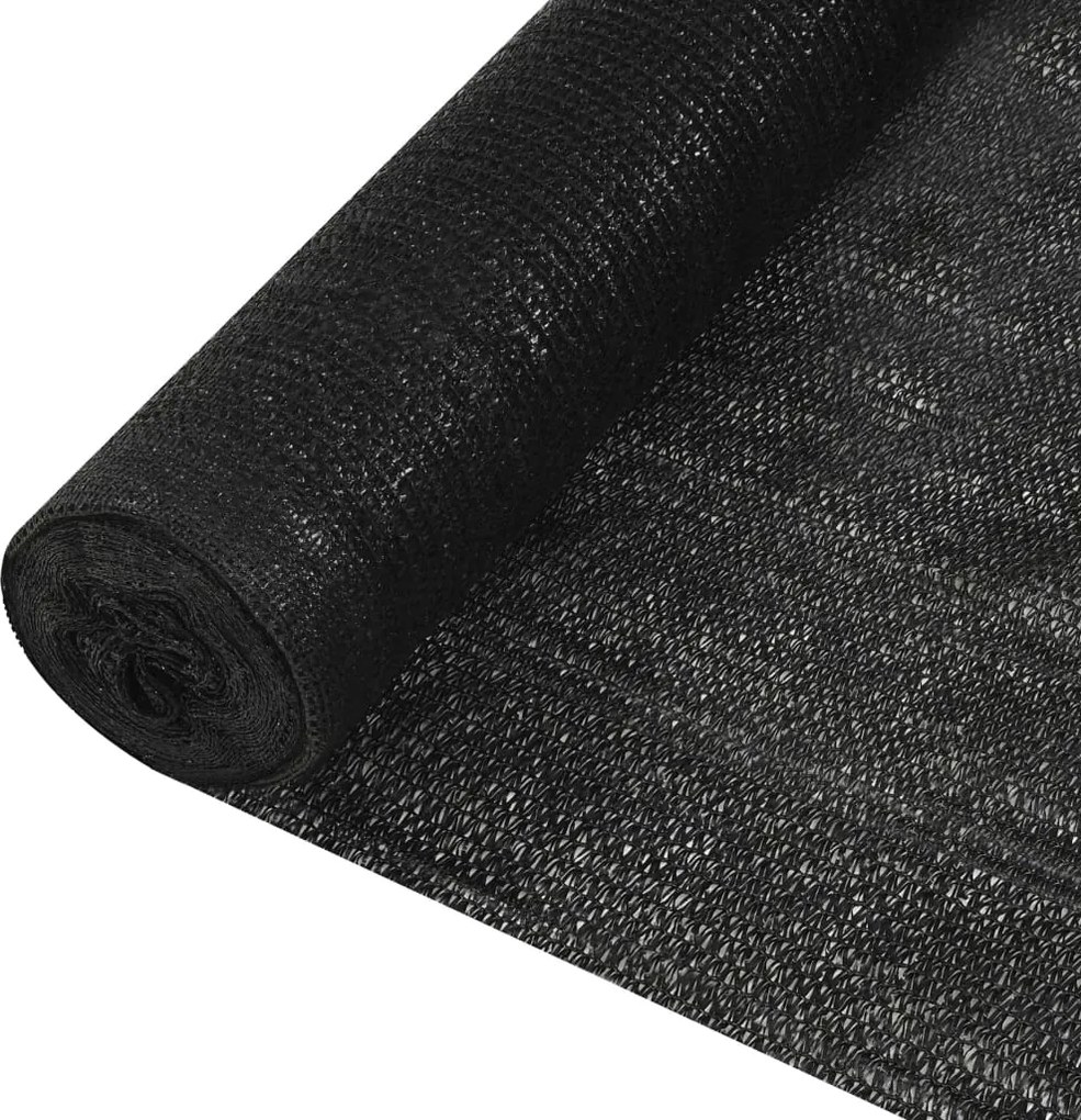 vidaXL fekete HDPE belátásgátló háló 1,2 x 25 m 195 g/m²
