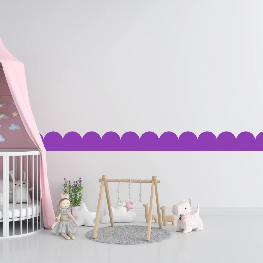 PIPPER. Textil öntapadó tapéta - Mini Ív - Lila színű Szín: Sápadt
