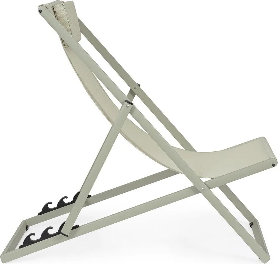 Szürkésbarna fém kerti napozóágy Taylor – Bizzotto