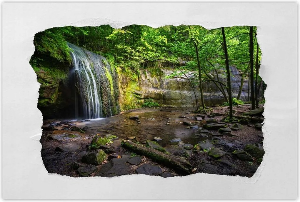 Poszterek 90x60 Trópusi erdő vízesés