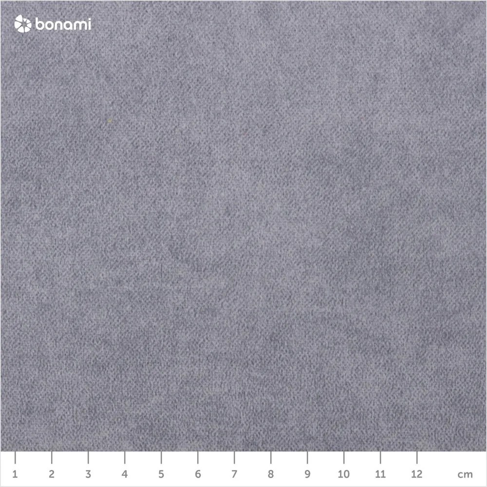 Világosszürke kárpitozott ágyneműtartós egyszemélyes ágy ágyráccsal 90x200 cm Bunny – Ropez