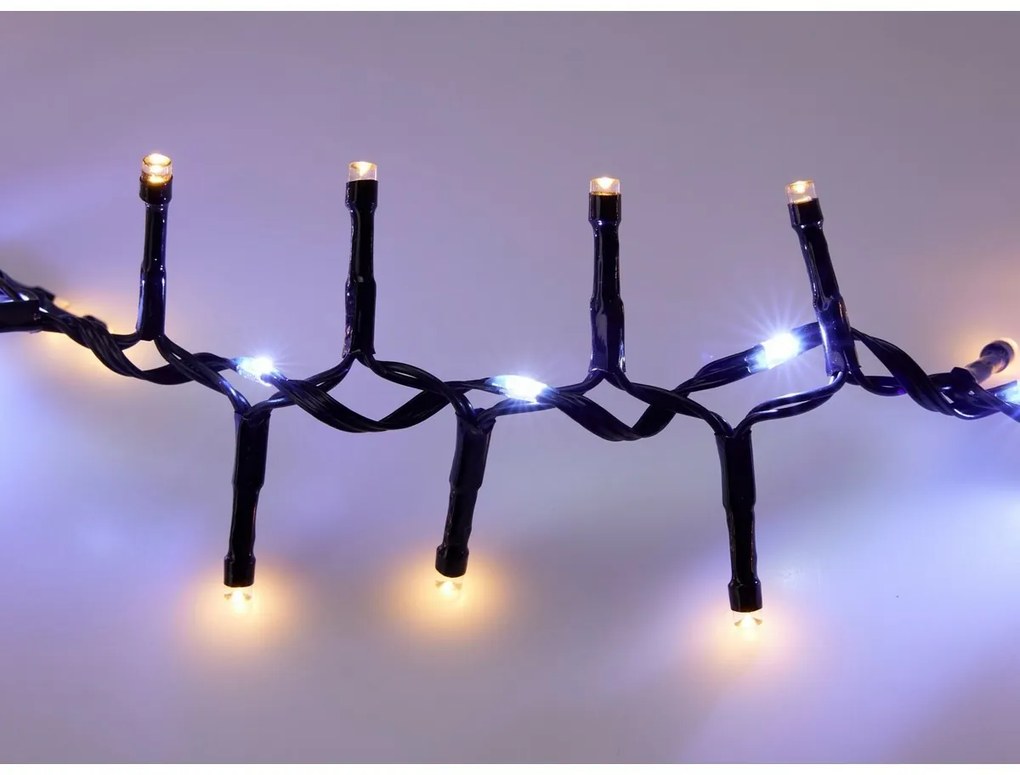 Kültéri fényfüzér Waterfall, 15 m, 1060 LED, meleg és hideg fehér, időzítő, IP44, 15 m