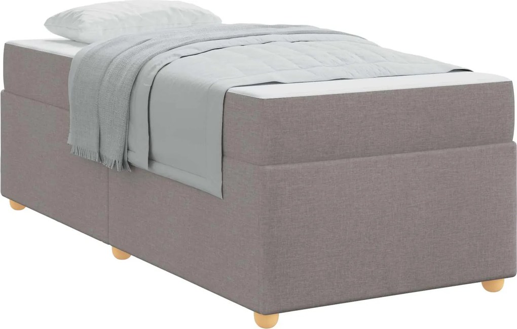 vidaXL Ágykeret matracmal Tópszínű 80 x 200 cm szövet