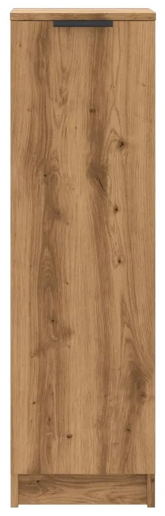 kézműves tölgy színű szerelt fa cipőszekrény 29,5x35x100,5 cm