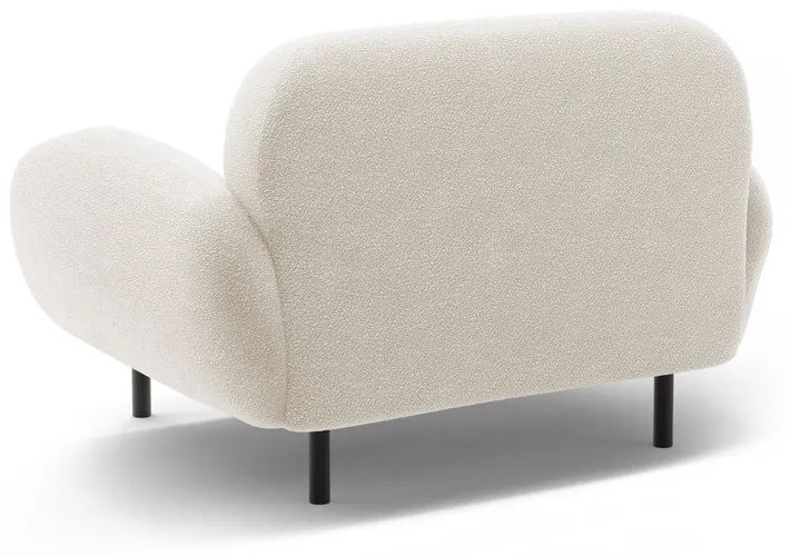 Fehér buklé fotel Poppy – Micadoni