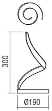 Redo 01-1816 - TORSION LED asztali lámpa, 11W/230V, bronz