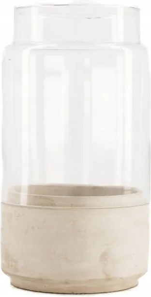 Üveg tároló doboz beton aljjal 21cm