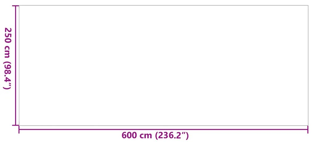 Kültéri Szőnyeg ARAKIL" Fekete és Szürke 250x600 cm PP"