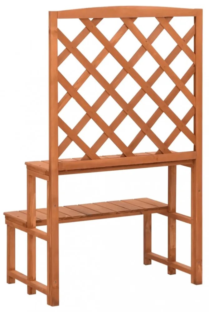 tömör fenyőfa rácsos virágtartó állvány 70 x 42 x 115 cm