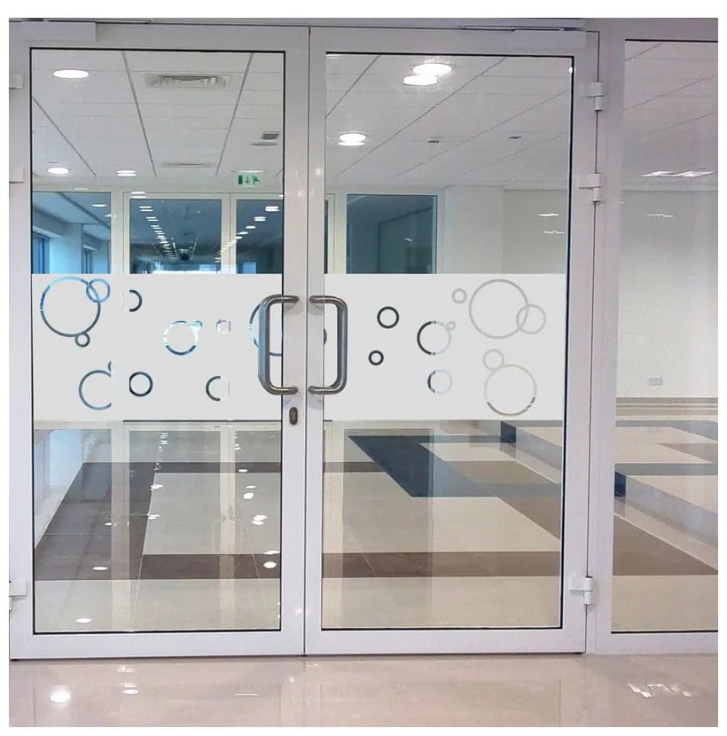 Bubbles vízálló zuhanyajtó matrica, 200 x 55 cm - Ambiance