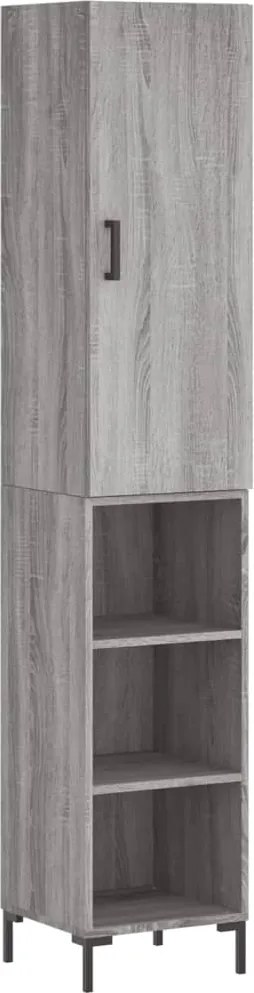 vidaXL szürke sonoma szerelt fa magasszekrény 34,5 x 34 x 180 cm