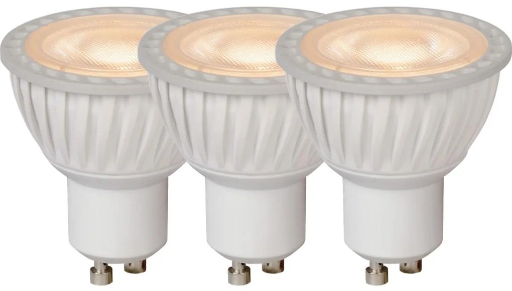 KÉSZLET 3x LED Dimmelhető izzó MR16 GU10/5W/230V 3000K - Lucide 49006/15/31