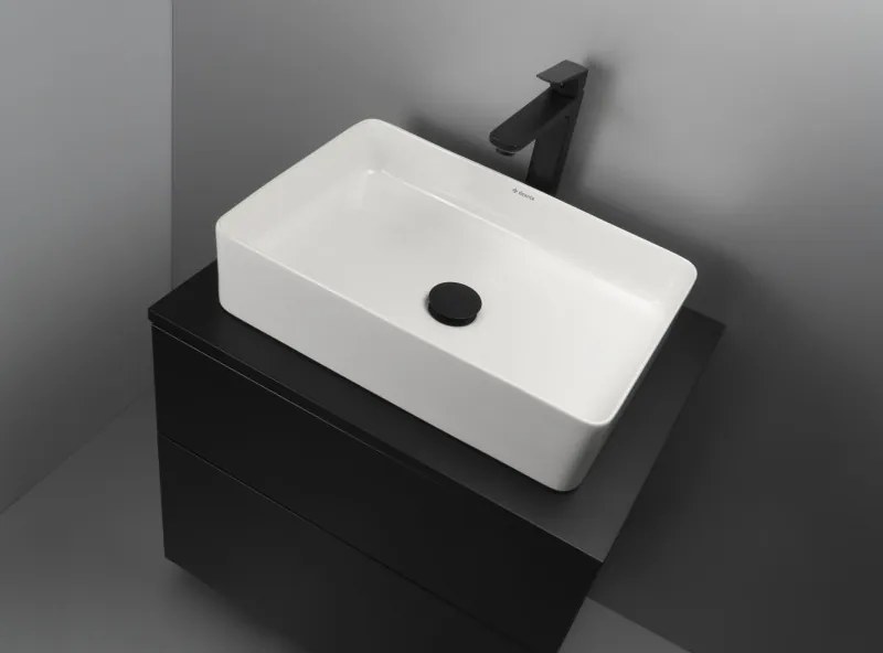 Square pultra ültethető kerámia mosdó