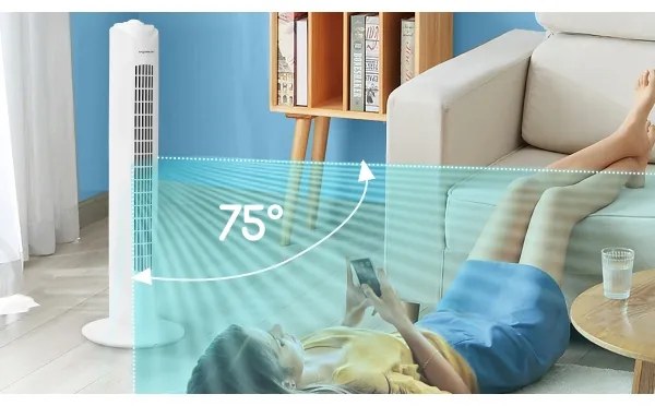 Aigostar - Torony ventilátor 45W/230V fehér