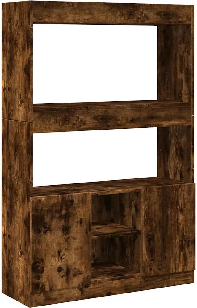 vidaXL füstös tölgy színű szerelt fa magasszekrény 92 x 33 x 140 cm