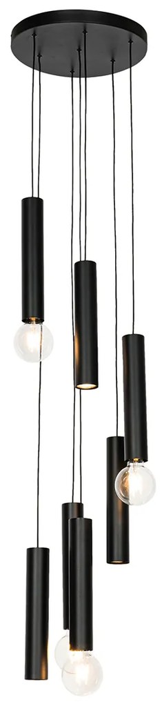 Design lógólámpa fekete kerek 7-lámpás - Tuba