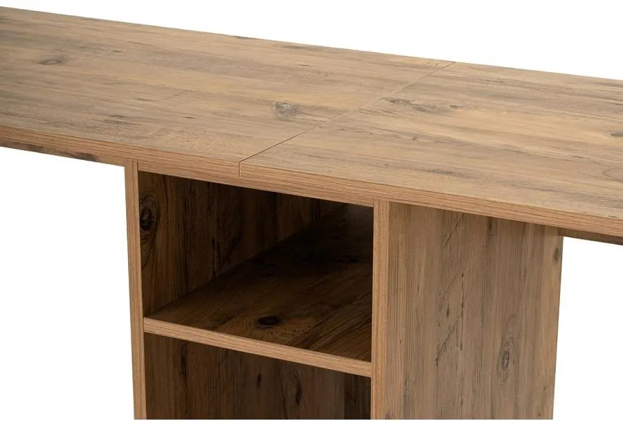 Íróasztal Twin Study Desk - Atlantic Pine, Fekete