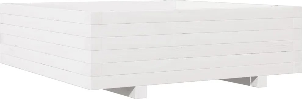 vidaXL fehér tömör fenyő virágláda 80x80x26,5 cm
