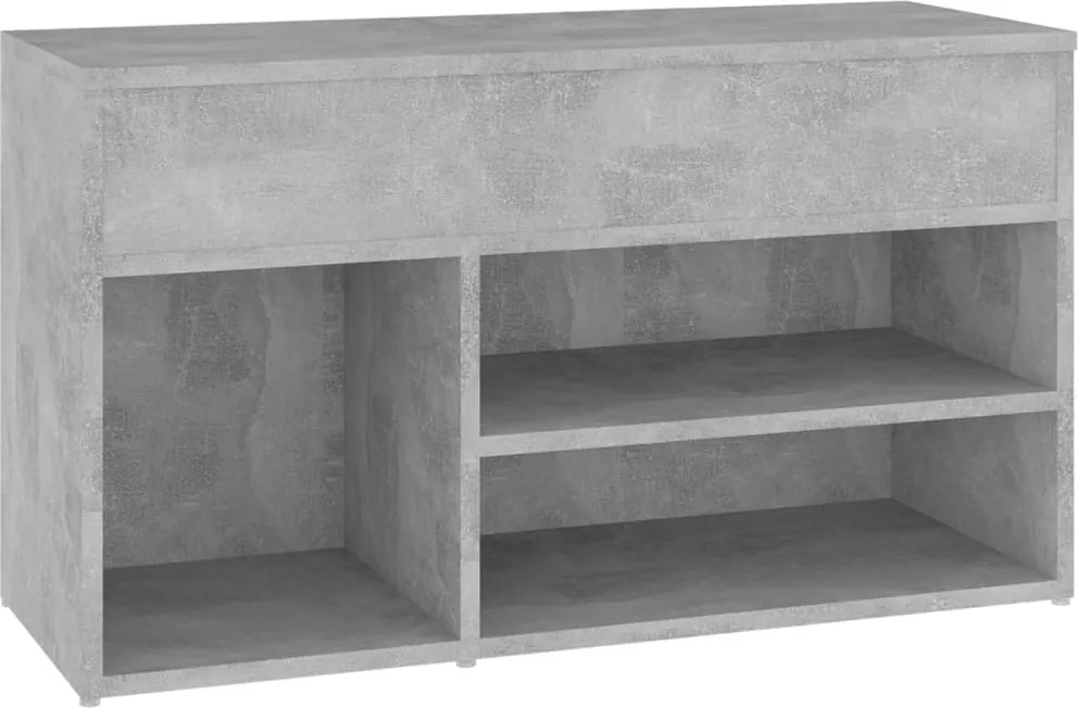 vidaXL betonszürke szerelt fa cipőtároló pad 80 x 30 x 45 cm