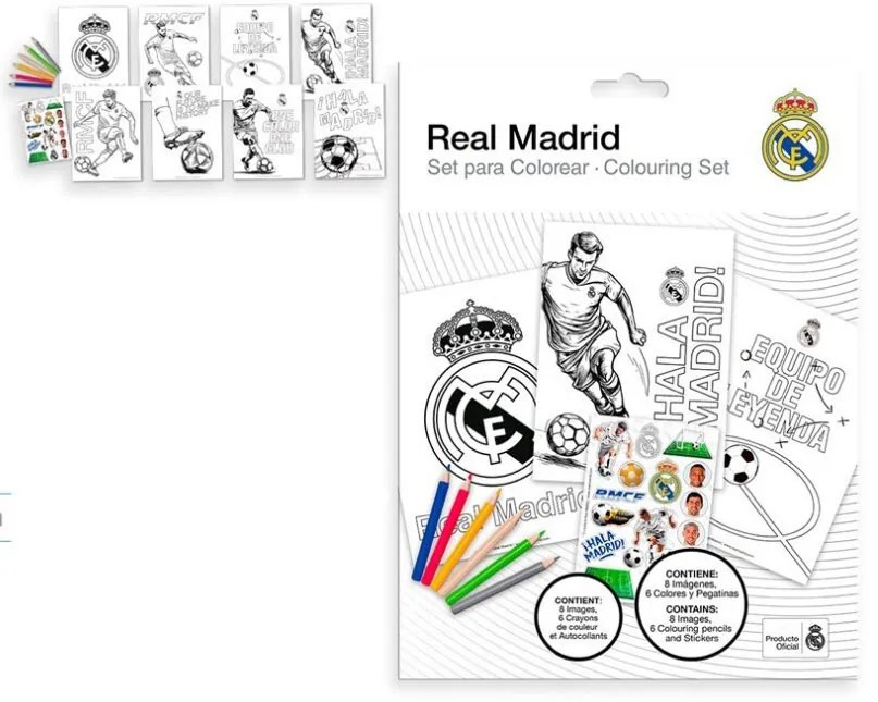 Real Madrid Hala színező szett matricával