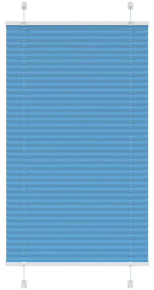 pliszírozott redőny kék 75x100 cm szövetszélesség 74,4 cm