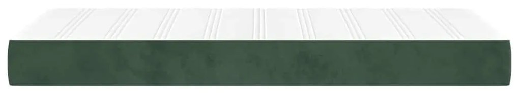 sötétzöld bársony zsebrugós ágymatrac 100x210x20 cm