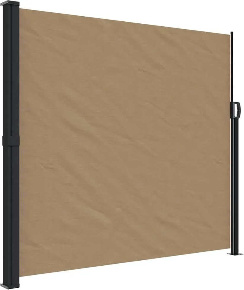 vidaXL tópszínű behúzható oldalsó napellenző 180 x 600 cm