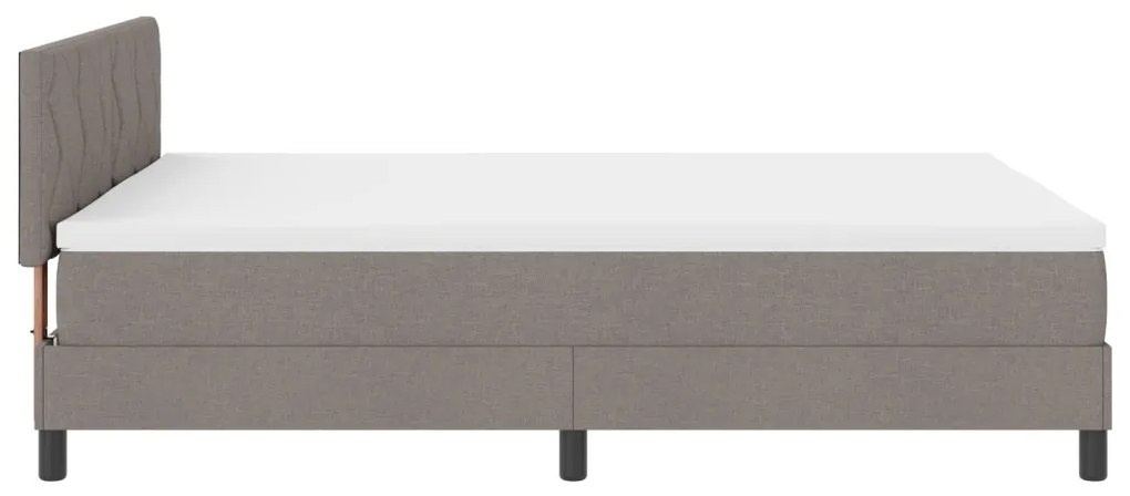 Boxspring Ágy Matrac Fappal 140x200 cm Taupe