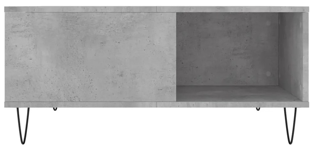 Betonszürke szerelt fa dohányzóasztal 80x80x36,5 cm