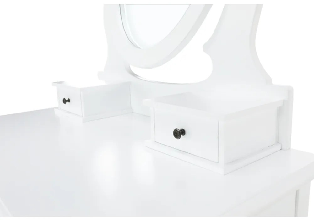 Dekoratív asztal székkel LINET NEW, fehér