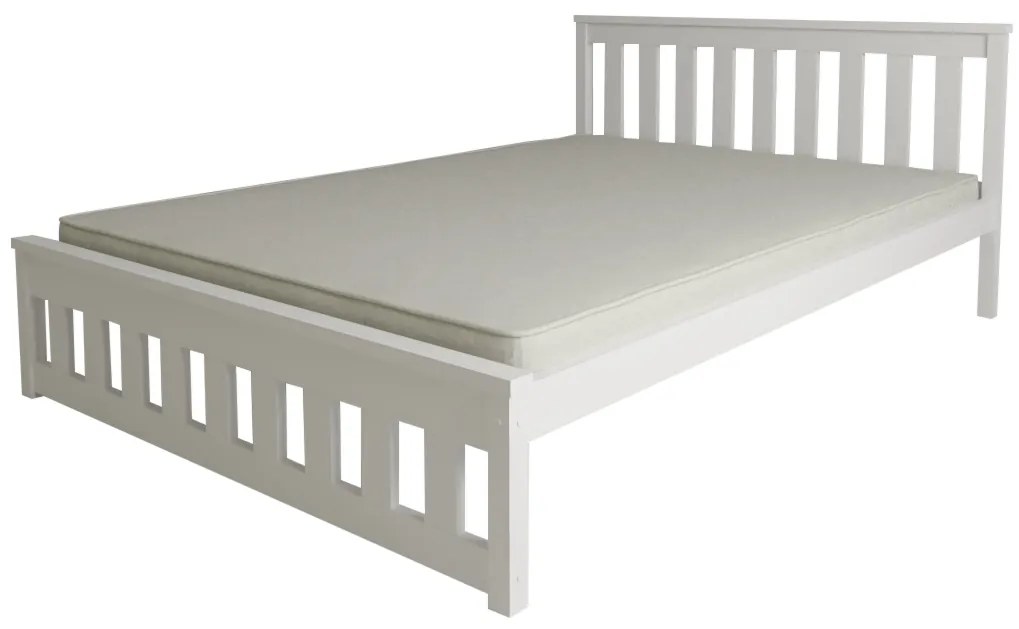 Ágy MAICA 90 x 200 cm, fehér Matrac: Coco Maxi matrac 20 cm, Ágyrács: Lamellás ágyráccsal