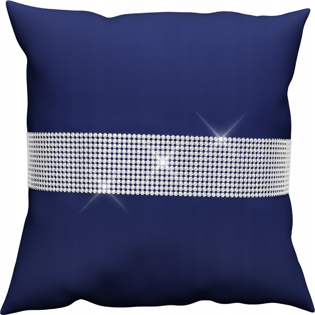 Párnahuzat 50x50 Díszpárnahuzat Cirkónia Kövekkel, Sima Matt