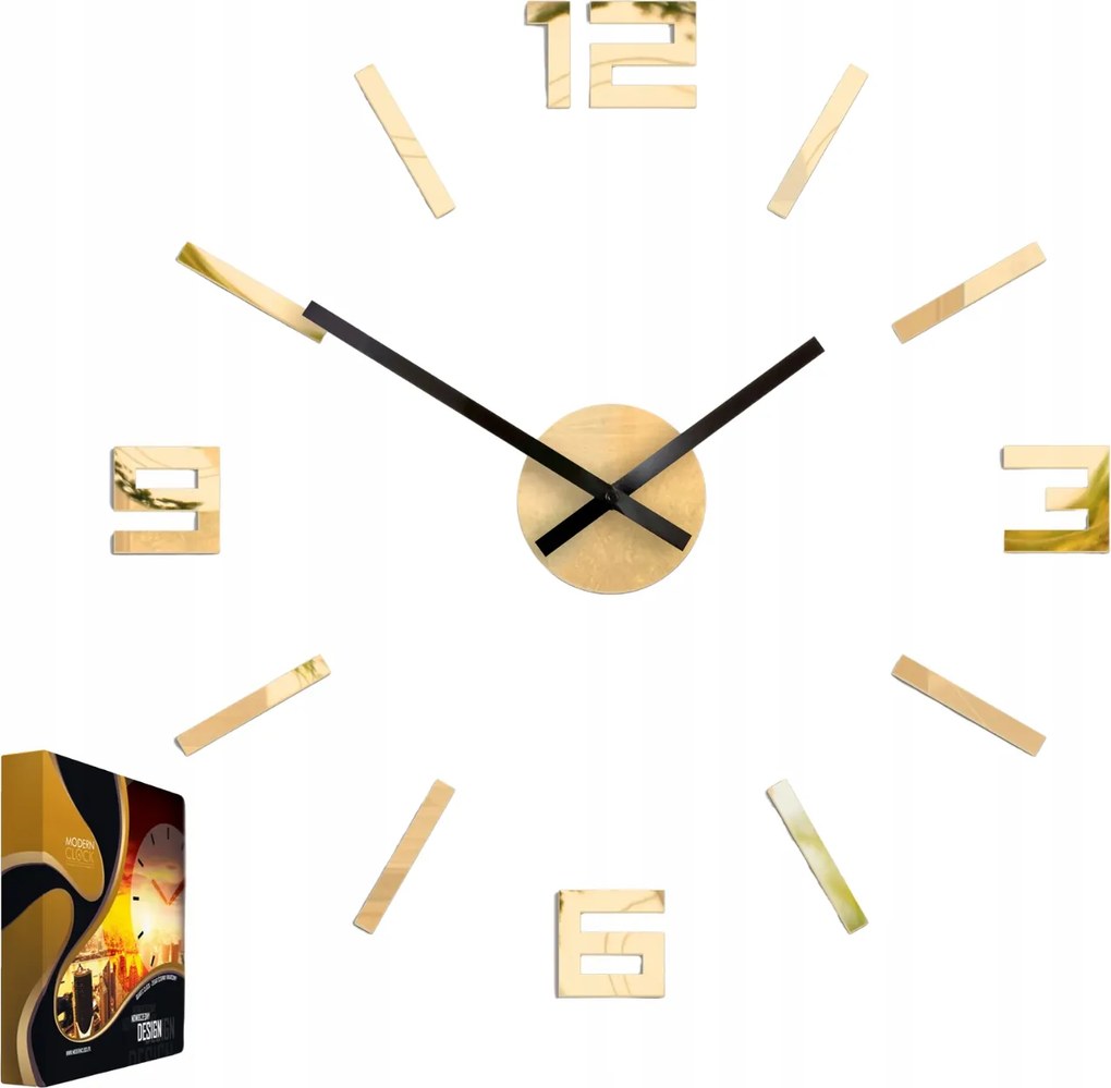 Falióra Akril Kvarc Mechanizmus Arabic Gold Mirror Kerek