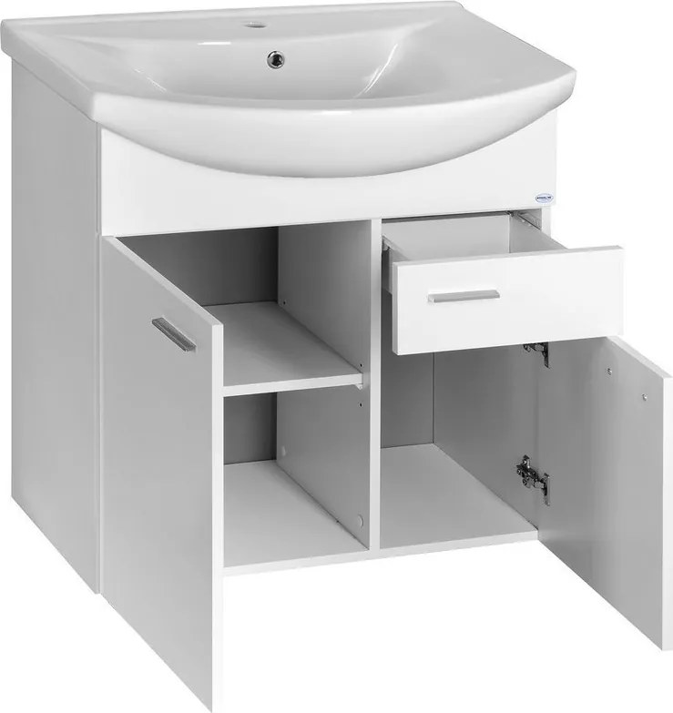 Aqualine Aqualine, ZOJA mosdókagyló szekrény 71,5x74x34cm, fehér, 51075A