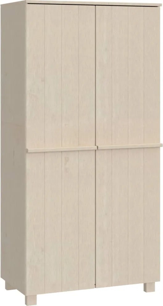 vidaXL HAMAR mézbarna tömör fenyőfa gardrób 89 x 50 x 180 cm
