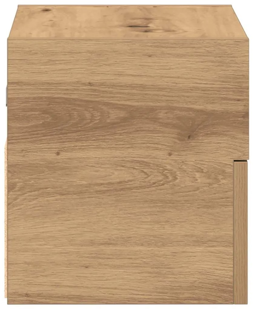 2 db kézműves tölgy fali szerelhető éjjeliszekrény 45x26x28,5cm