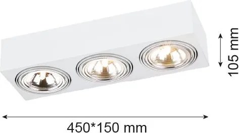 ARGON 1088 RODOS Kocka Mennyezeti Lámpa Fehér G9 IP20