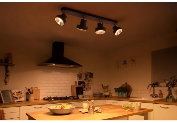 Philips 50604/30 / P0 - LED spotlámpa BUKKO 4xLED / 4,3W / 230V