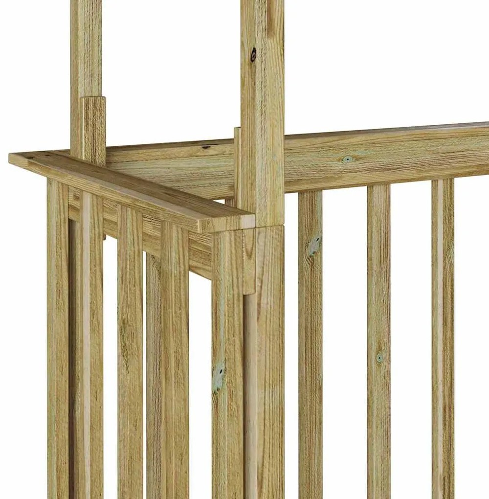 Grillsátor Barna 133.5 x 63 x 200 cm Impregnál szőke fenyő