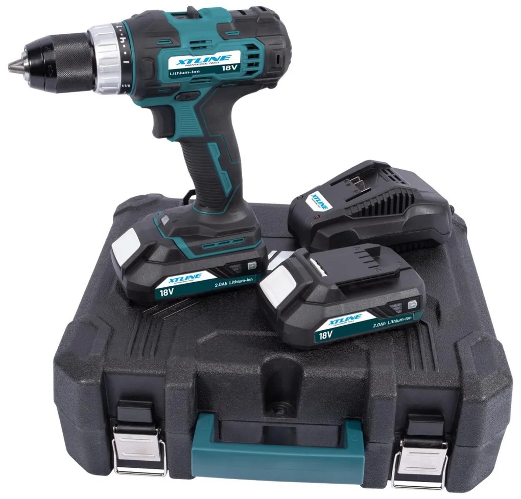 XTline Akkus fúrógép 18V 40Nm. + 2 akkumulátor + töltő 2,4A