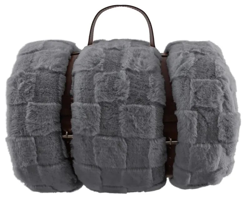 Szürke mikroplüss takaró 150x200 cm Rava – Tiseco Home Studio