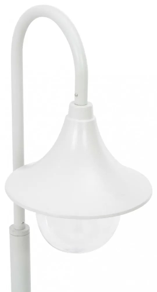 fehér alumínium kerti állólámpa, E27, 120 cm