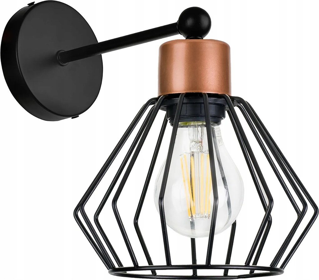 Fali Lámpa E27 fali fix loft drót Gyémánt