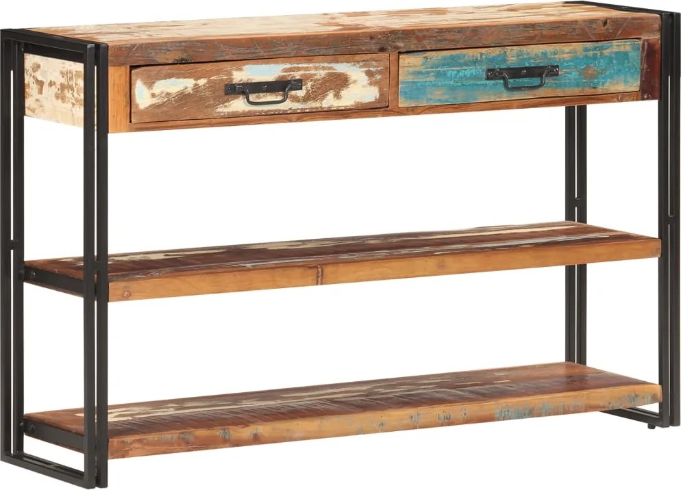vidaXL tömör újrahasznosított fa tálalószekrény 120 x 30 x 75 cm