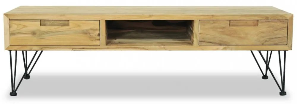 tömör tíkfa TV-szekrény 120 x 35 x 35 cm