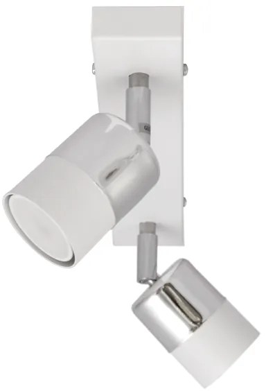 LED Spotlámpa TUBSSON 2xGU10/4,8W/230V fehér/fényes króm