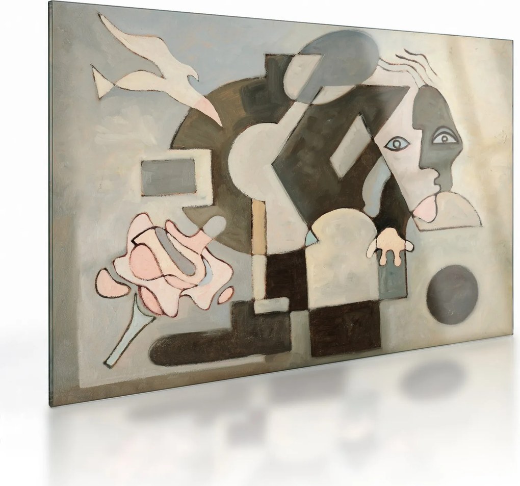 Kép - kubizmus (üvegen) (70x50 cm)