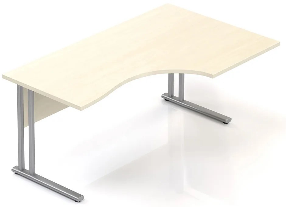 Visio ergonomikus asztal 160 x 100 cm, jobb, juhar
